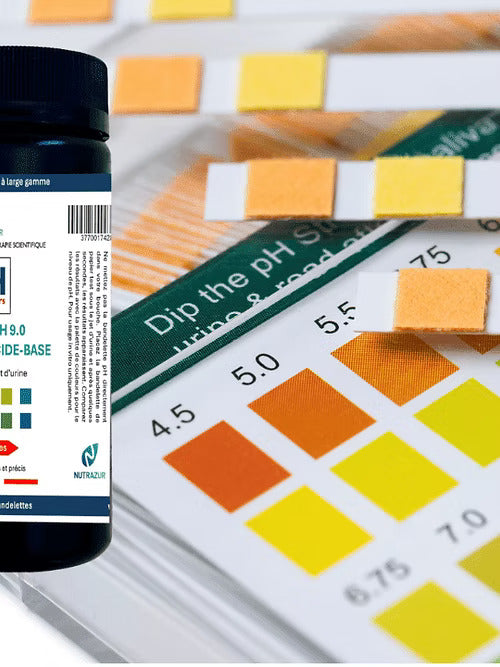 Bandelettes test pH  avec une précision entre 0,25 et 0,5 (100 tests par pot)