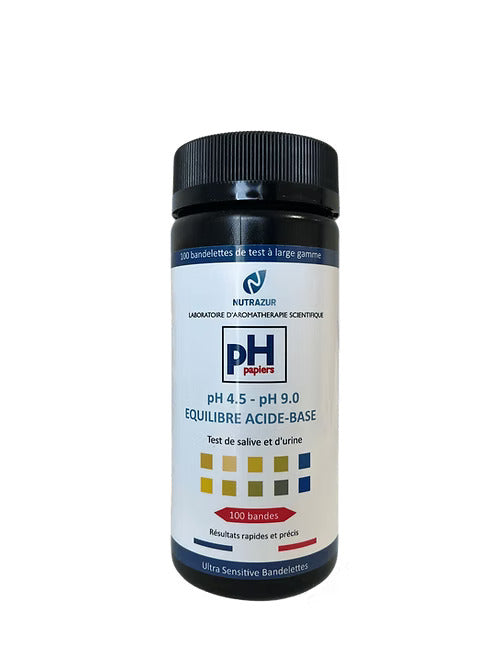 Bandelettes test pH  avec une précision entre 0,25 et 0,5 (100 tests par pot)