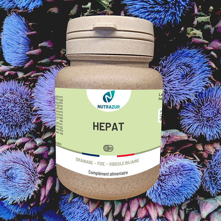 Hépat : Lenteur digestive, cure détox, soutient du foie (60 gélules)