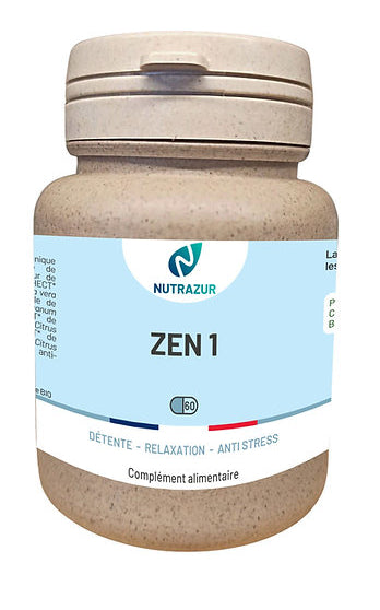 Zen 1 : -Anti stress , relaxant naturel , régulateur du système sympathique et nerf vague (60 gélules)