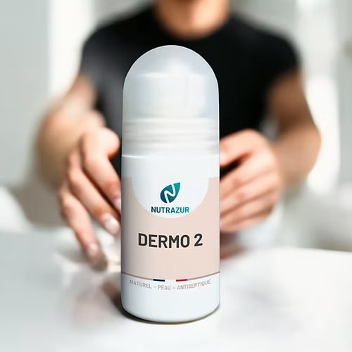 Dermo 2 - huile de massage - peau fragile - acné -eczéma - brulure 1er degré  (roll'n 50ml)