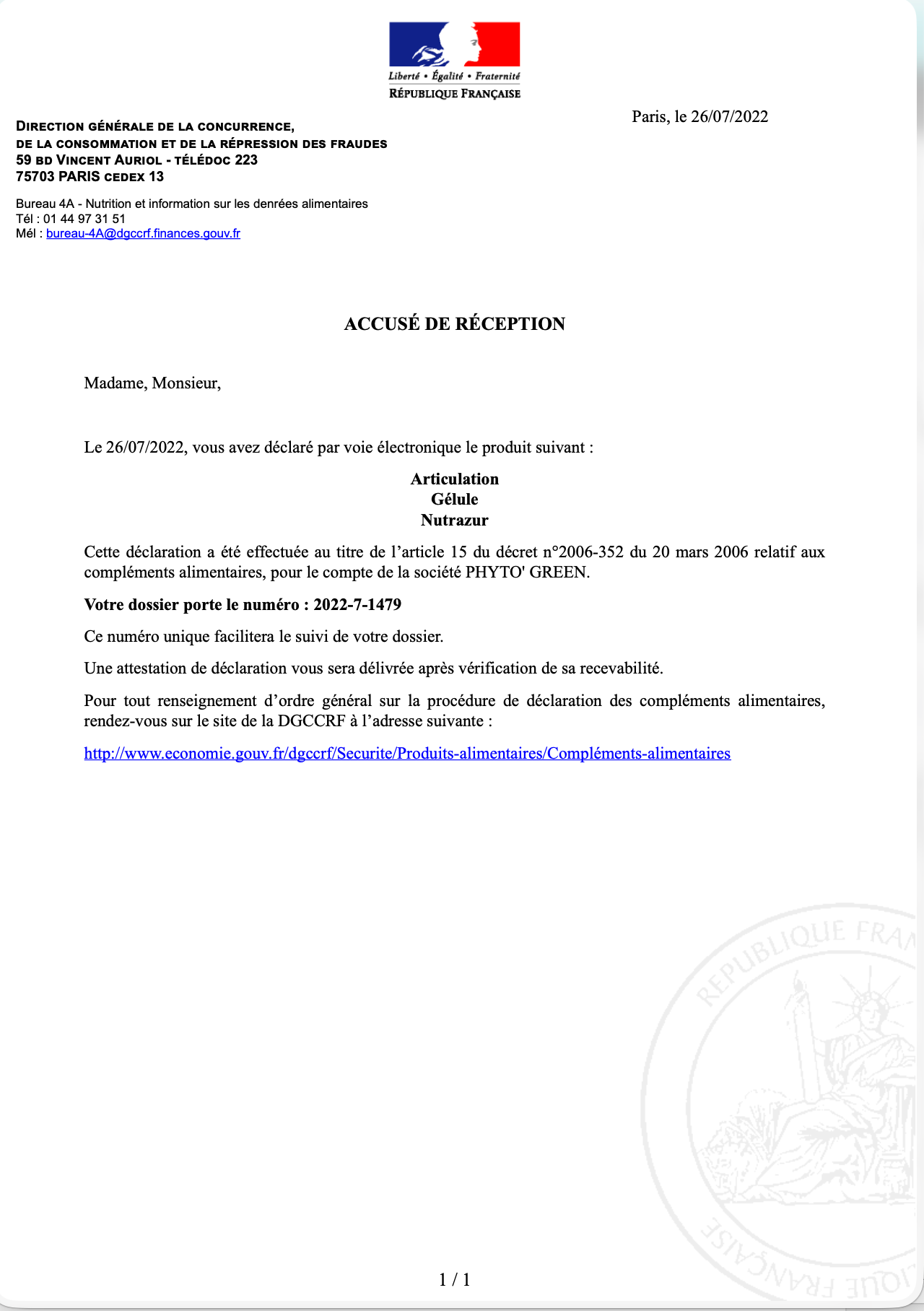 Articulation (60 gélules)