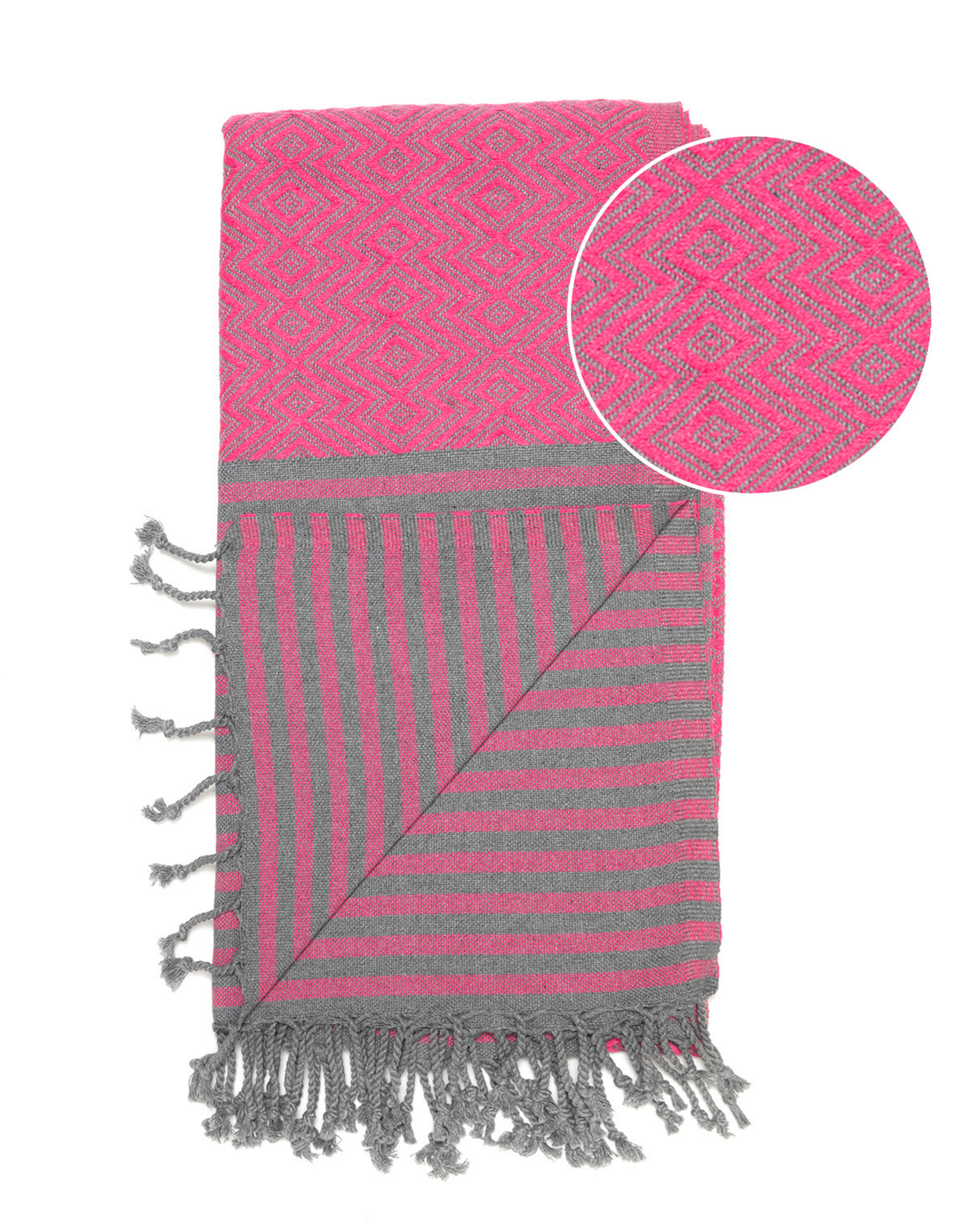 SAHARA Hammam Beach Towel, Spa Sauna Towel - Cherry Red