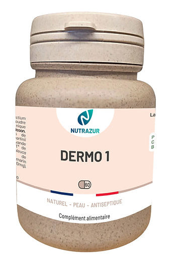 Dermo 1 : idéal pour les peaux abimées (acné, eczéma, psoriasis)      (60 gélules)